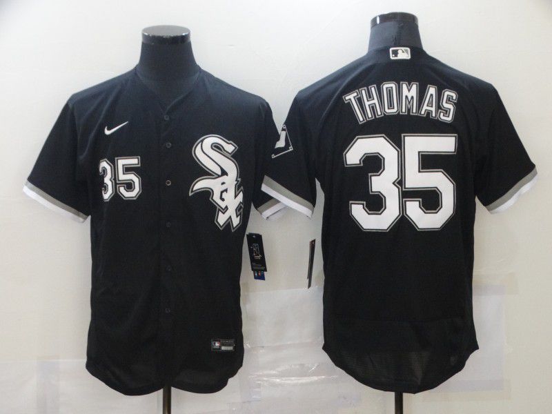 Men Chicago White Sox #35 Thomas Black Elite Nike MLB Jerseys->customized soccer jersey->Custom Jersey